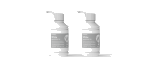 White apparel printer ink bottles