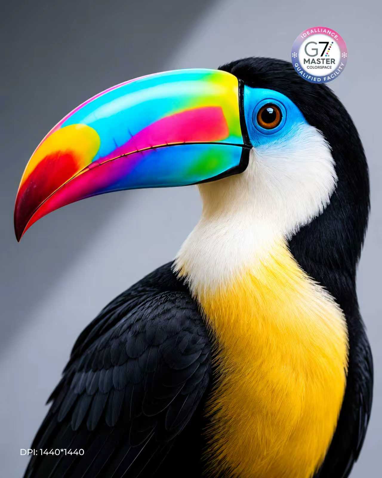 G7 certified toucan print sample