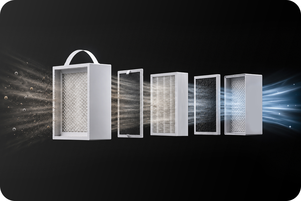 Built-in air purification filters