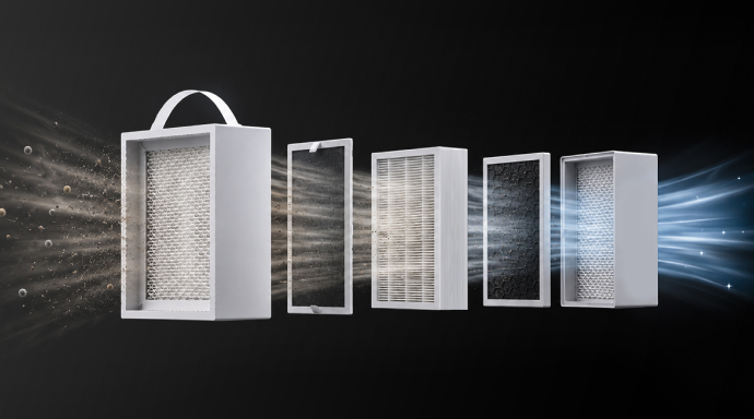 Built-in air purification filters