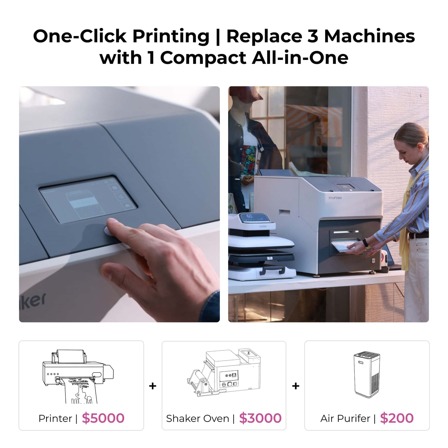 XtraMaker 5-in-1 Smart Desktop DTF Printer Deposit Reservation