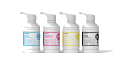 CMYK apparel printer ink bottles